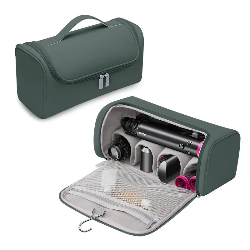 Hair Dryer Carrying Case PU Leather Storage Organizier Protection Pouch Waterproof Dustproof Portable Travel Woman for Dyson